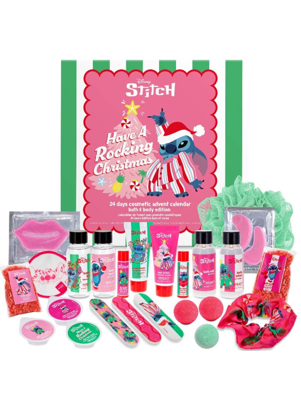 NEW MAD BEAUTY X Disney Stitch Rocking Xmas 24 Days Advent Calendar Bath & Body